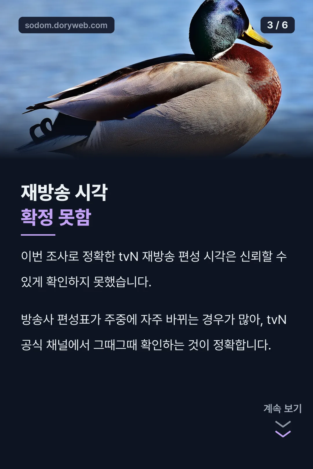 재방송 시각 안내
