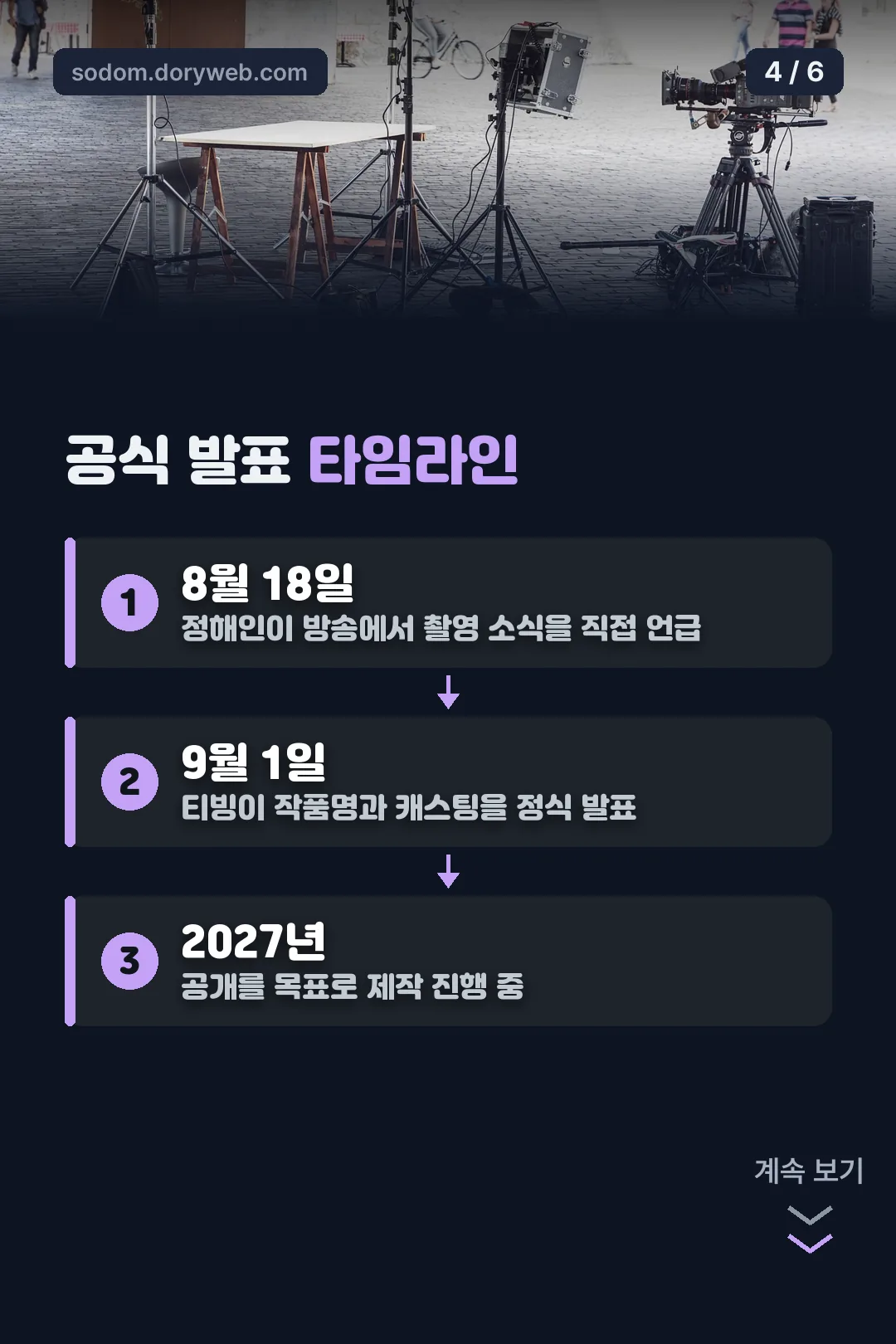 공식 발표 타임라인