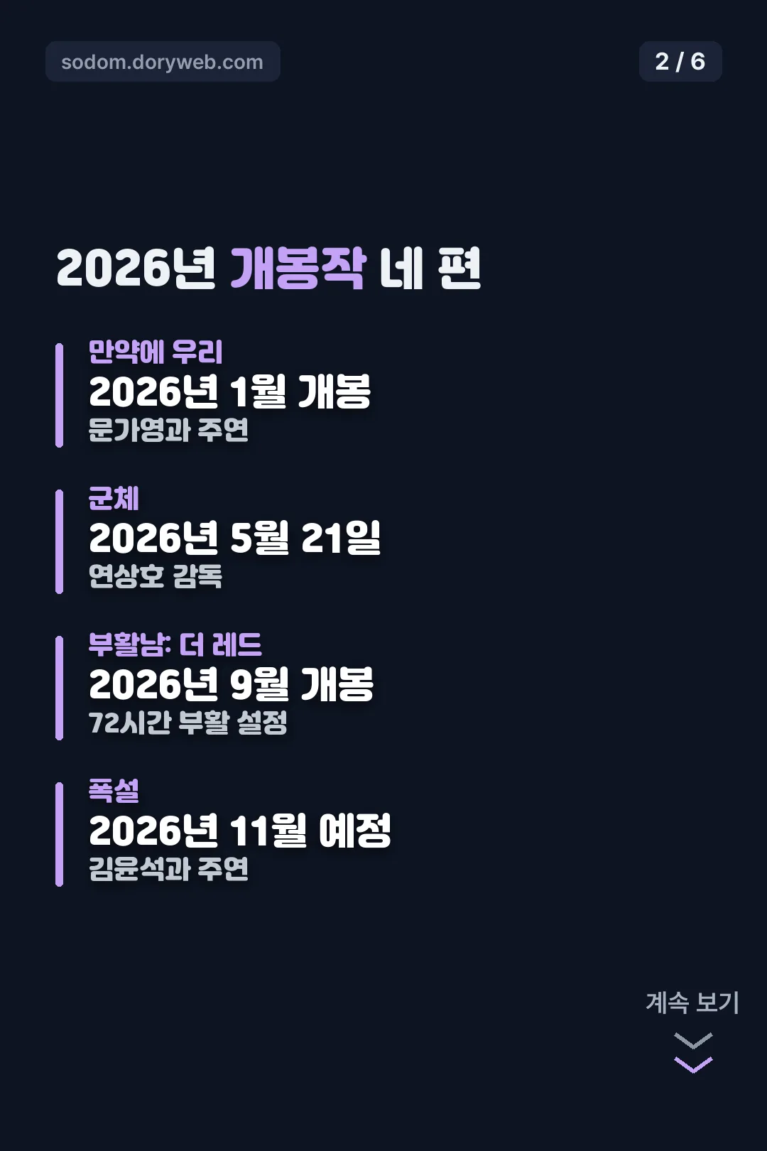 2026년 개봉작 목록
